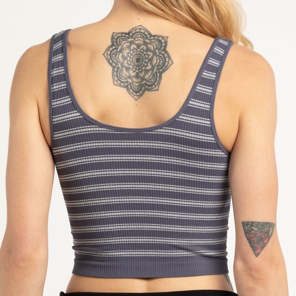 Tilly’s V-neck Striped Tank - Picture 2 of 5